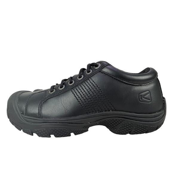 Keen PTC Oxford Work Shoes Mens 8 Black Leather Slip‎ Resistant Comfort Casual main image 5